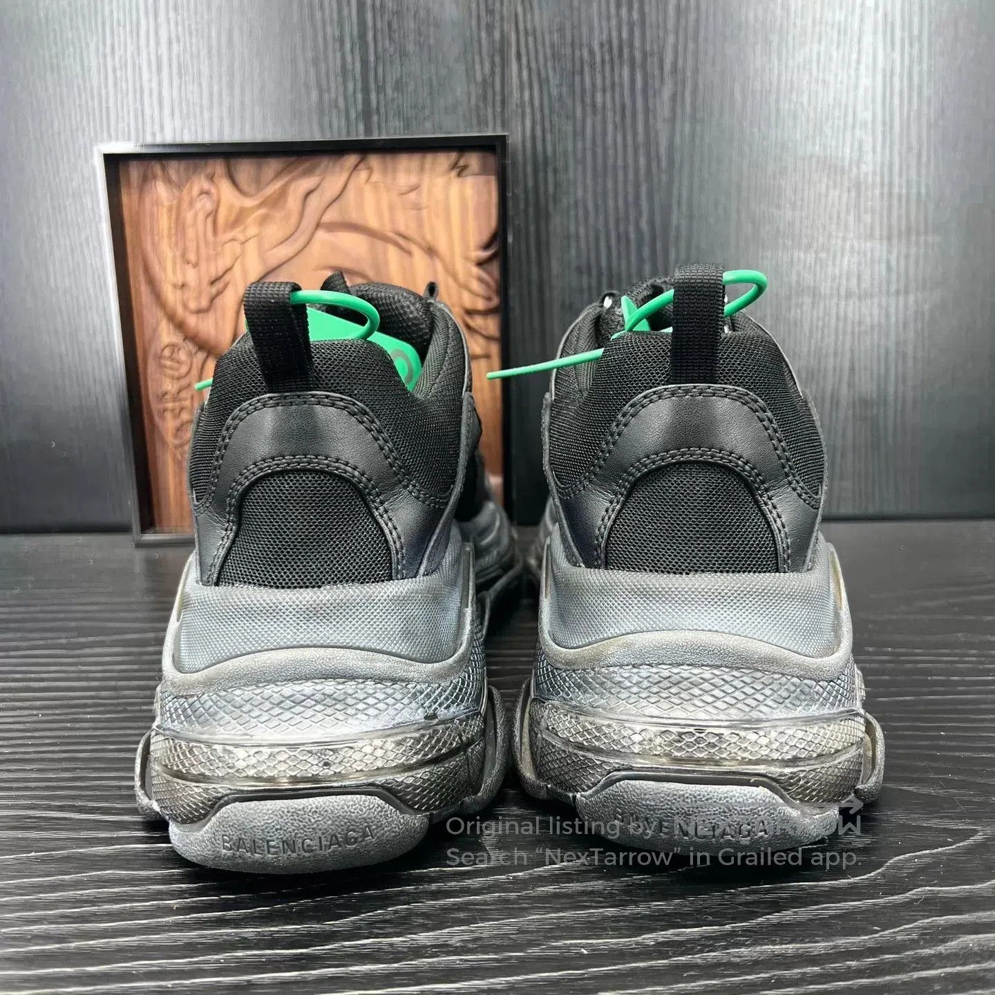 Balenciaga Black Chunky Low-Top Sneakers Size 9. Size US 9 / EU 42 - 6 Thumbnail