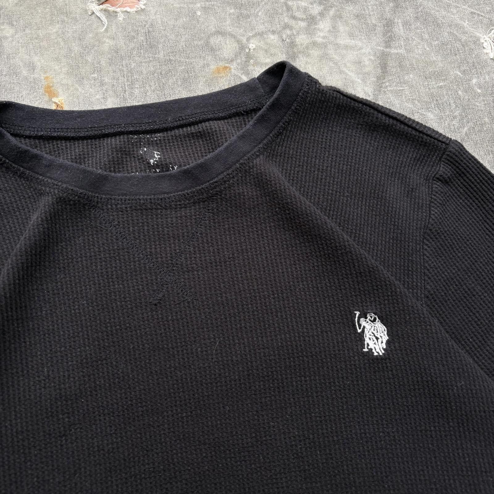 U.S. Polo Assn. Vintage Y2K U.S. Polo Assn. Black Grunge Skate Thermal Shirt Size US L / EU 52-54 / 3 - 2 Thumbnail