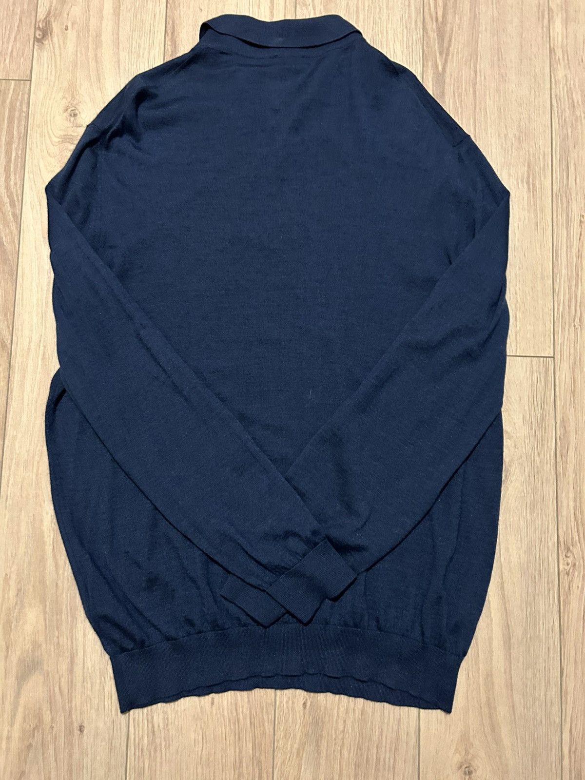 Patrick Hellmann Collection Hellmann long sleeve cashmere polo tee Size US XXL / EU 58 / 5 - 2 Thumbnail