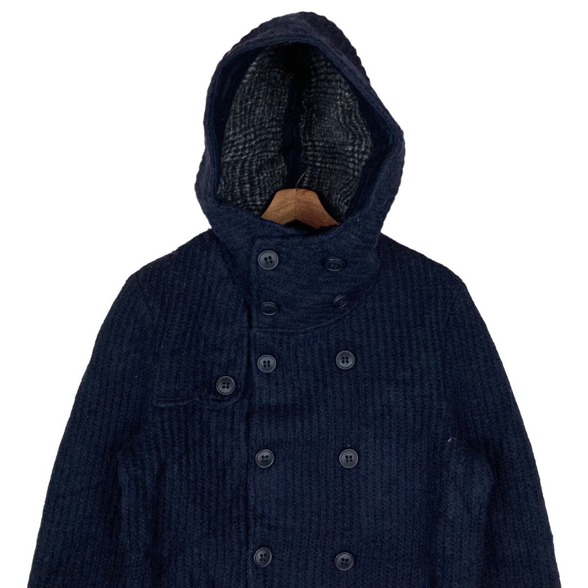 Bershka Vintage Bershka Double Breasted Flat Button Hoodie Jacket Size US S / EU 44-46 / 1 - 2 Thumbnail