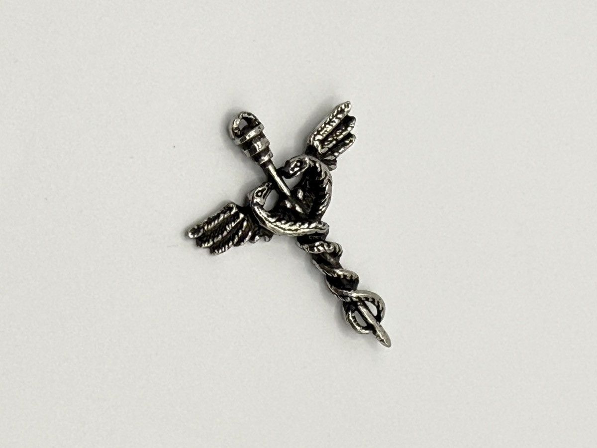 Seditionaries Alchemy 1990s caduceus earring/pendant biker/goth chrome erd Size ONE SIZE - 4 Thumbnail