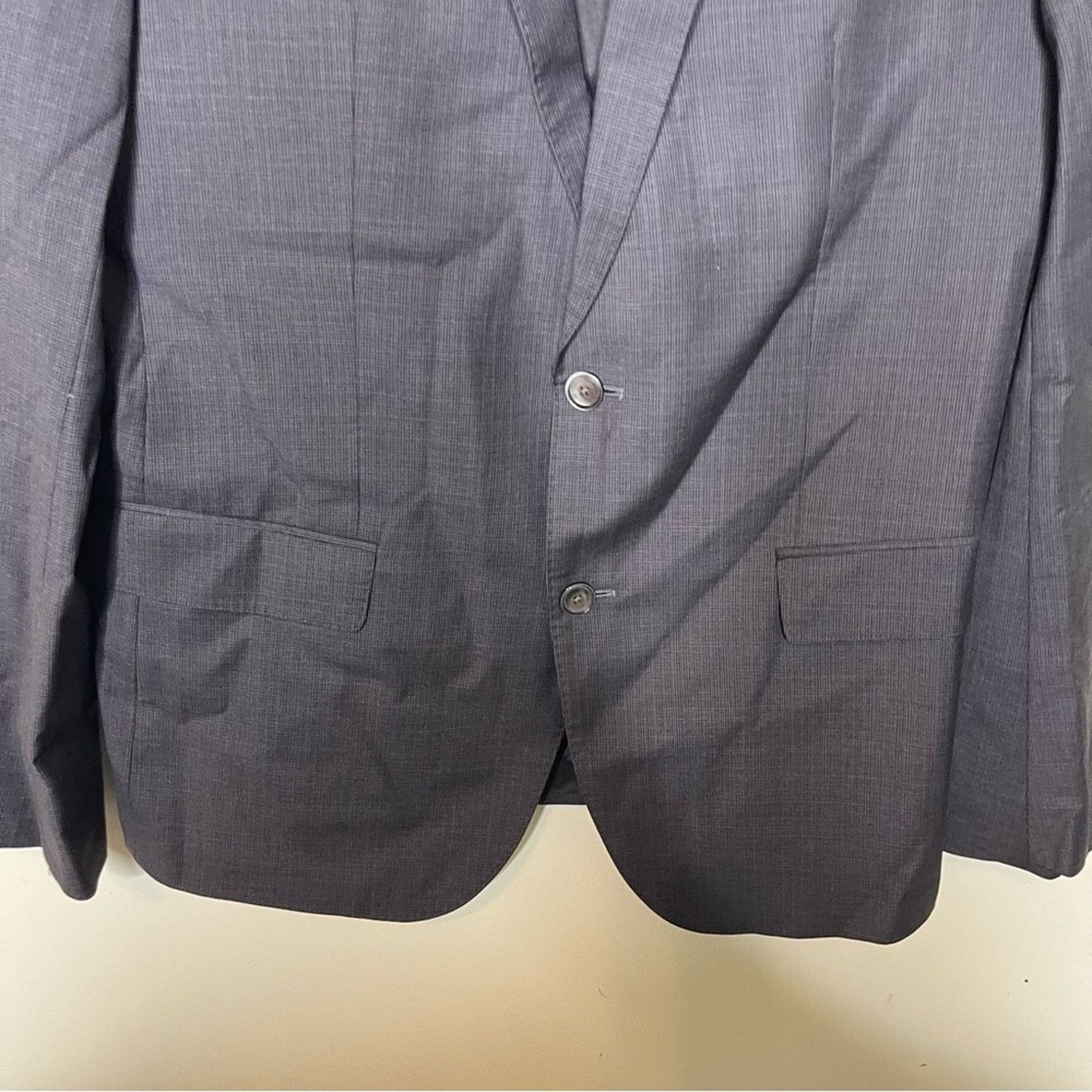 Hugo Boss Hugo Boss Grey 100% wool 2 button blazer sz 42R Size 42R - 2 Thumbnail