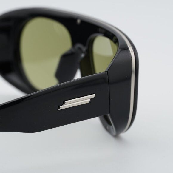 Bottega Veneta Bottega Veneta BV1362S 006 Sunglasses Black Geometric Frame Size ONE SIZE - 4 Thumbnail