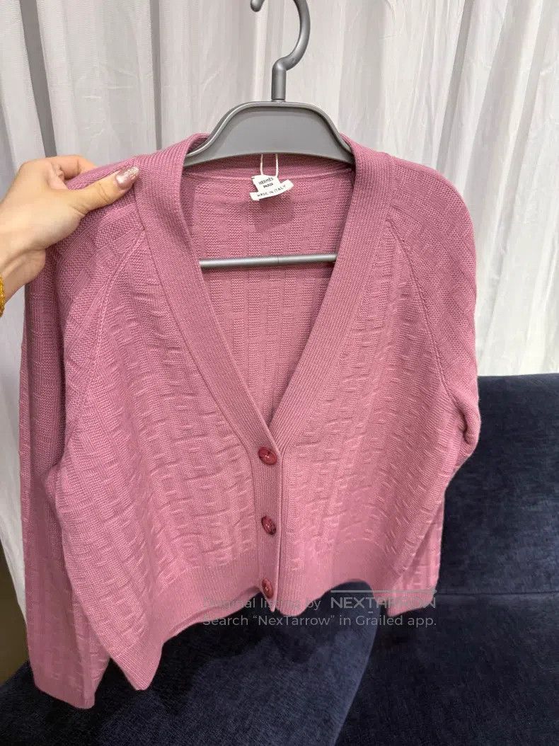 Hermes Hermes Full print H-knit cardigan - wool Size XS / US 0-2 / IT 36-38 - 1 Thumbnail