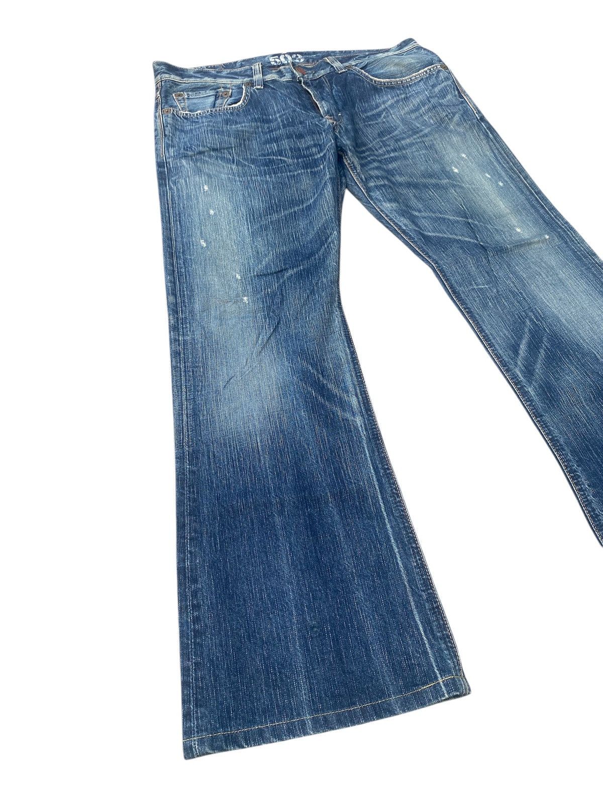 Edwin × If Six Was Nine × Vintage Vintage Flare Edwin Blue Trip Honeycomp Jeans Size US 36 / EU 52 - 1 Thumbnail