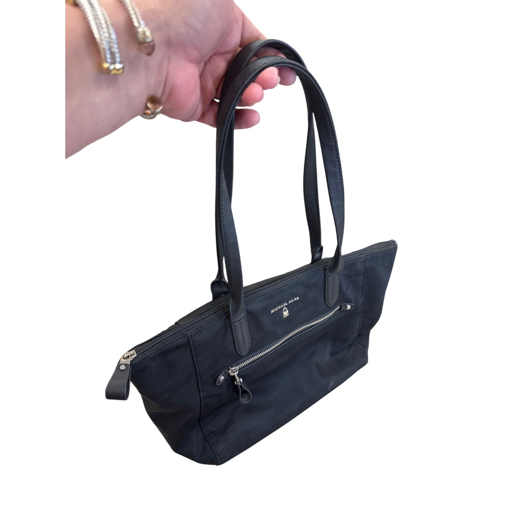Michael Kors Michael Kors womens black canvas handbag tote SKU 7990 Size ONE SIZE - 20 Thumbnail