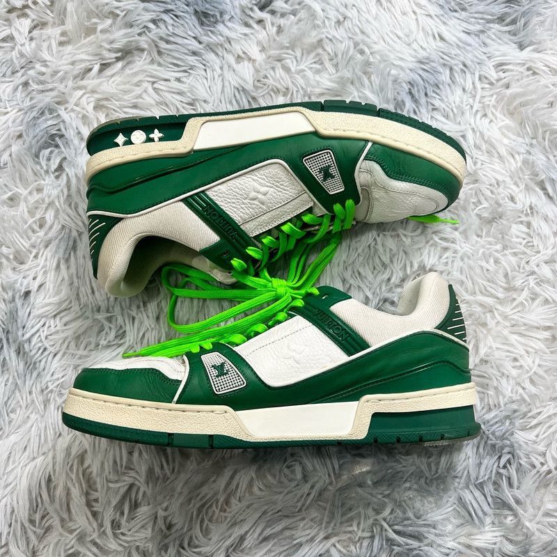 Louis Vuitton Louis Vuitton Bright Green Trainer Sneakers -2508 Size US 8 / EU 41 - 6 Thumbnail