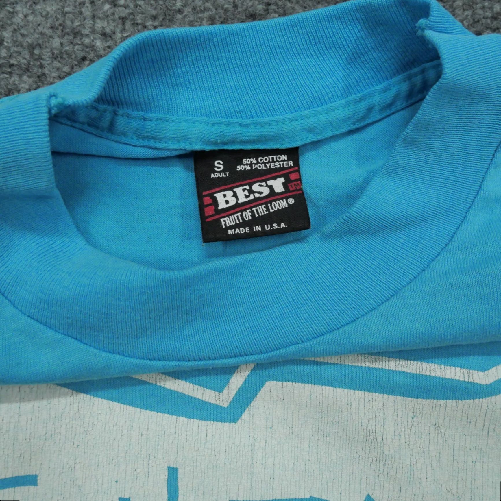 Fruit Of The Loom VINTAGE Fruit of the Loom T-Shirt Adult Small Blue Christian Graphic 80s 90s Shirt Mens S Regular Short Sleeve Crew Neck Logo Size US S / EU 44-46 / 1 - 5 Thumbnail