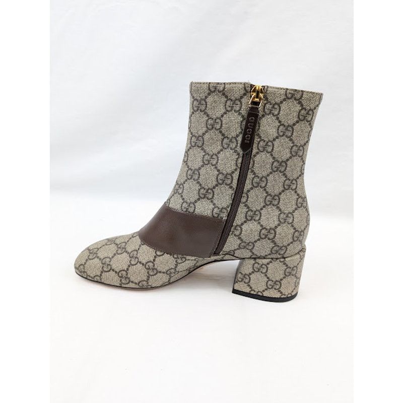 Gucci o1rshd1 T GG Supreme Malaga Kid Boots in Beige Ebony/N.Acero Size US 6.5 / IT 36.5 - 7 Thumbnail