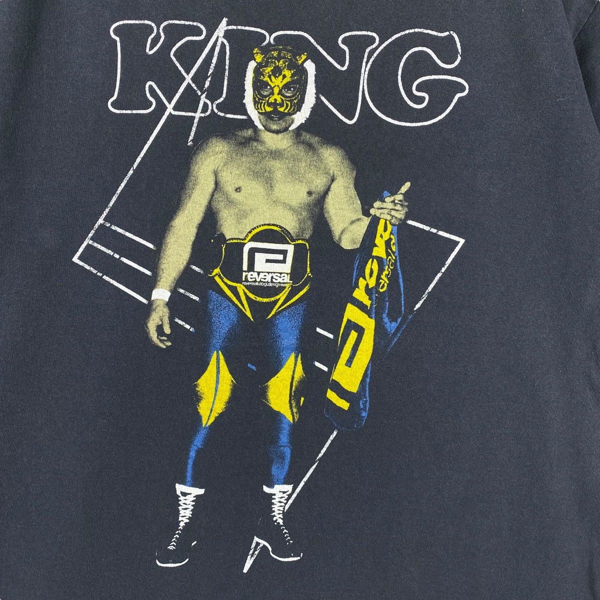 Japanese Brand × WCW/nWo King Of Martial Arts In Isami Wrestler Faded Distressed Tee Size US L / EU 52-54 / 3 - 2 Thumbnail