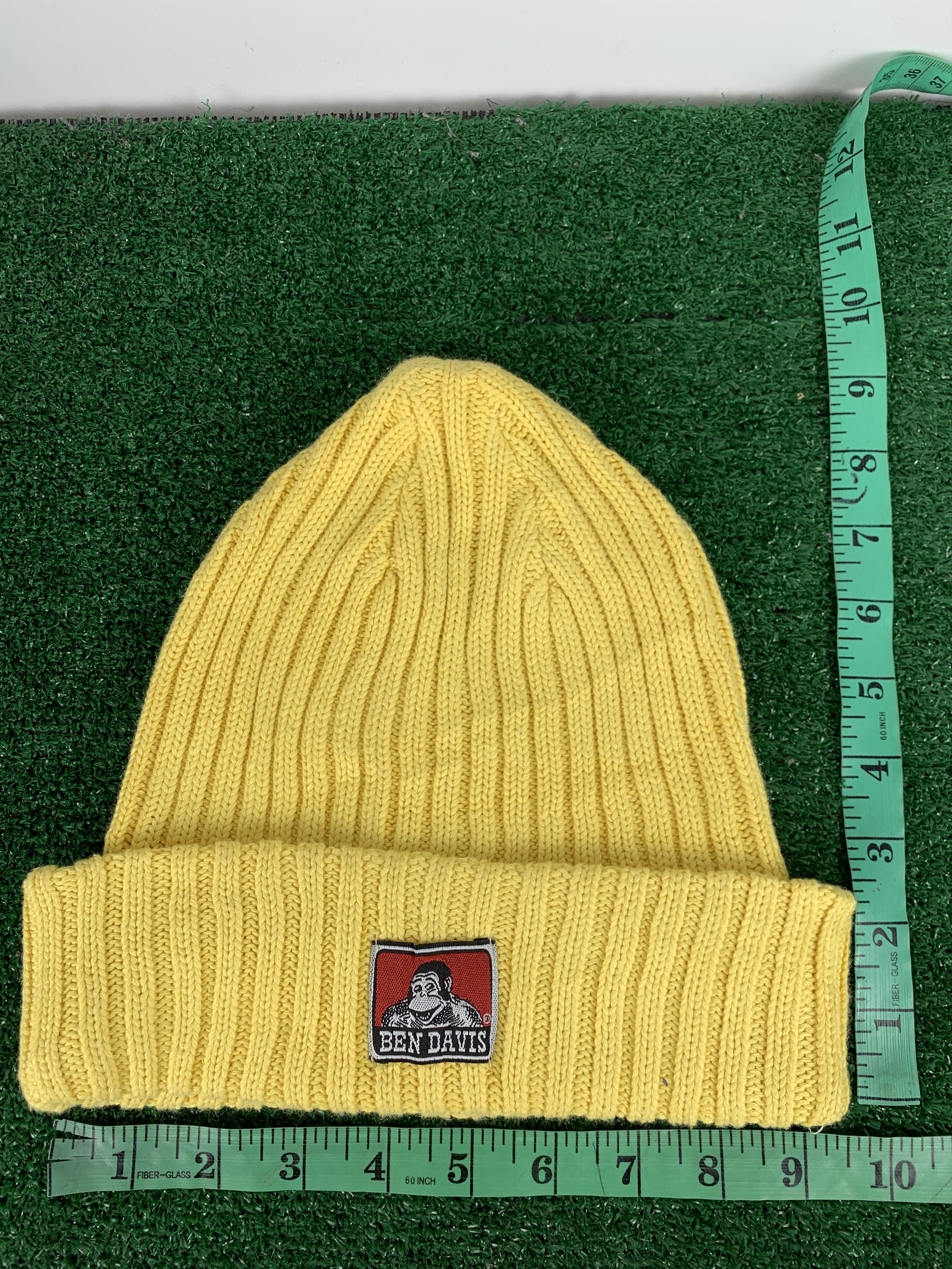 Ben Davis Vintage Ben Davis Beanie Hat Yellow BA0019 Size ONE SIZE - 7 Thumbnail