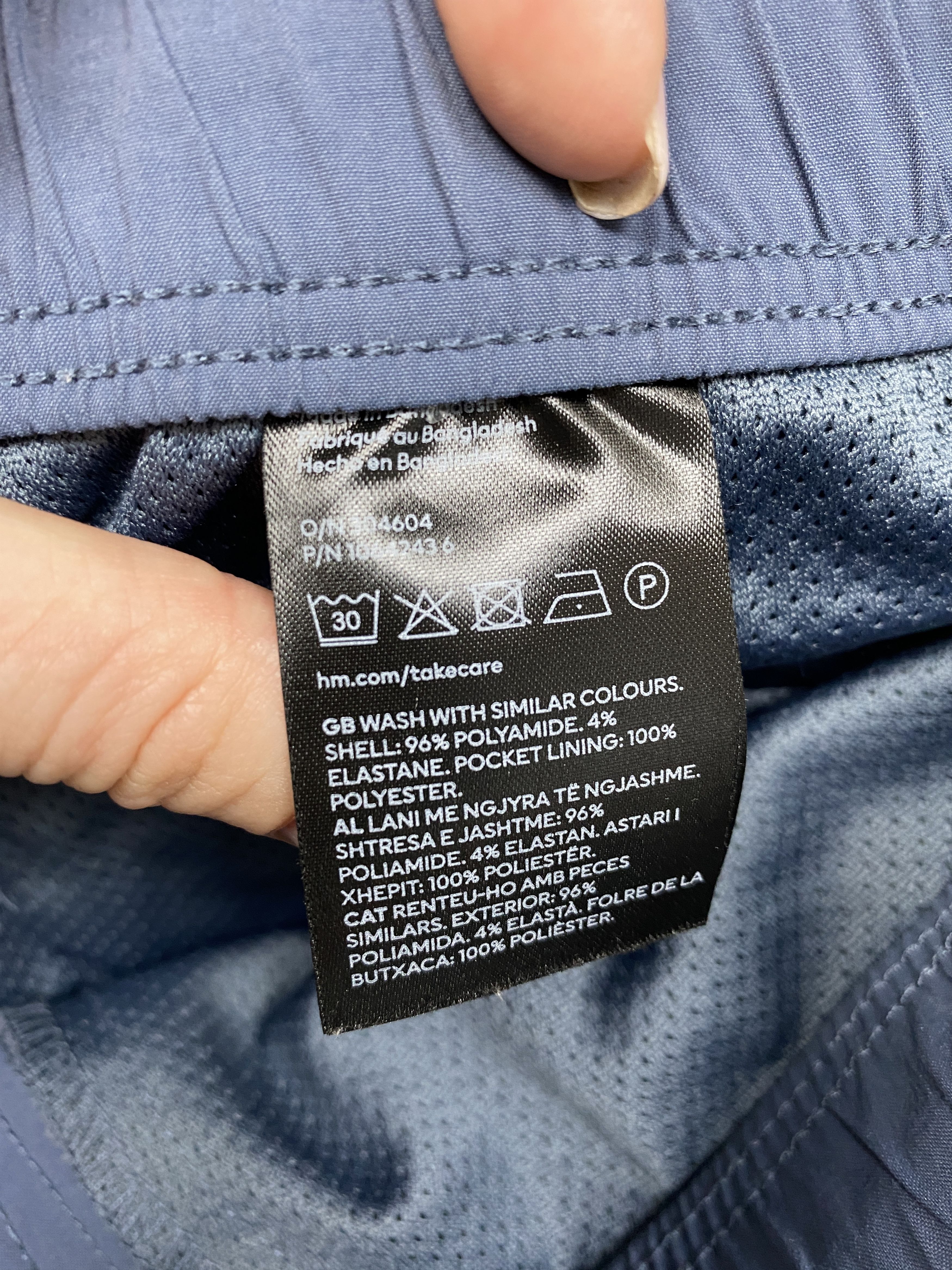 20471120 Mens Nylon Cargo Pants Y2K H&M Size US 32 / EU 48 - 4 Thumbnail