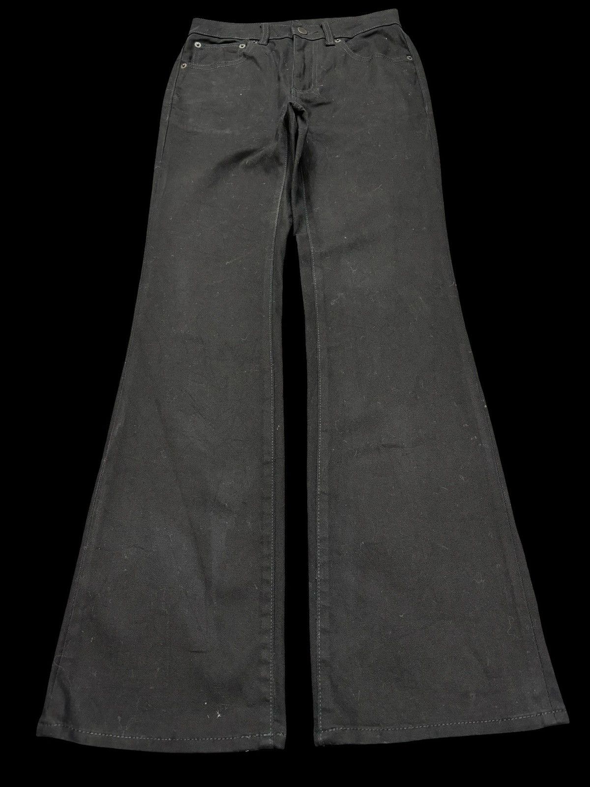 GU 💥Flare💥Japanese Brand GU Superblack Elastic Denim F693 Size US 26 / EU 42 - 1 Thumbnail