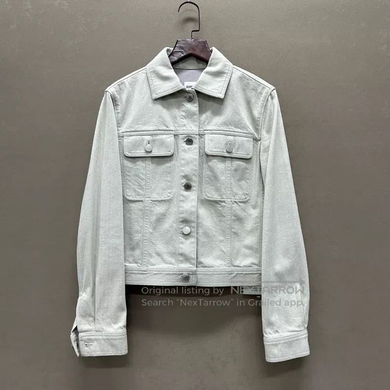 Hermes Hermes White Denim Jacket Size XS / US 0-2 / IT 36-38 - 1 Thumbnail