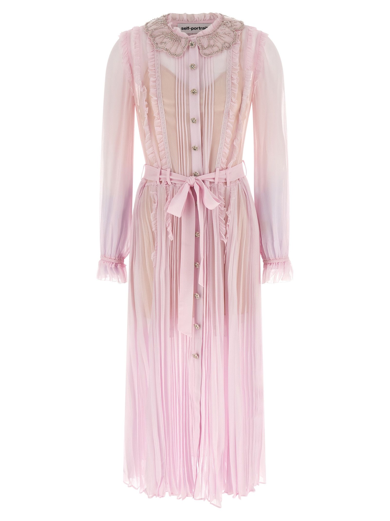Self-Portrait 'Pink Pleated Georgette Midi' dresses Size M / US 6-8 / IT 42-44 - 1 Thumbnail