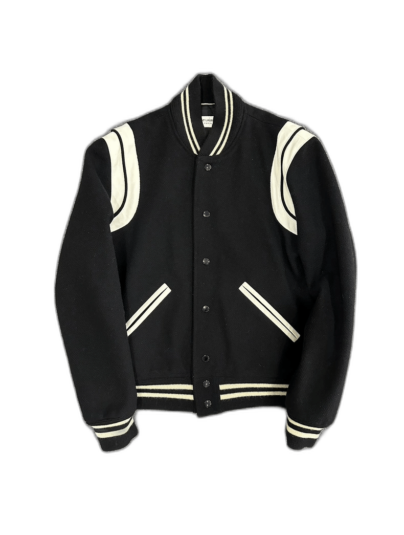 Saint Laurent Paris Saint Laurent Black and White Baseball Jacket-2507 Size US M / EU 48-50 / 2 - 1 Thumbnail