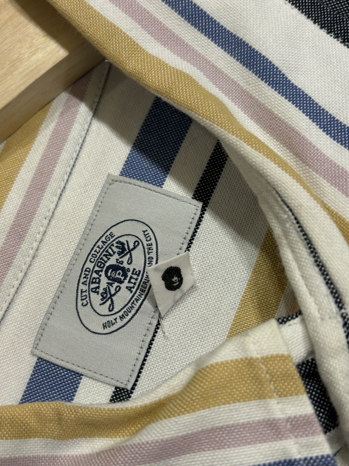 Bape Bape Striped LS Polo Size US XL / EU 56 / 4 - 5 Thumbnail