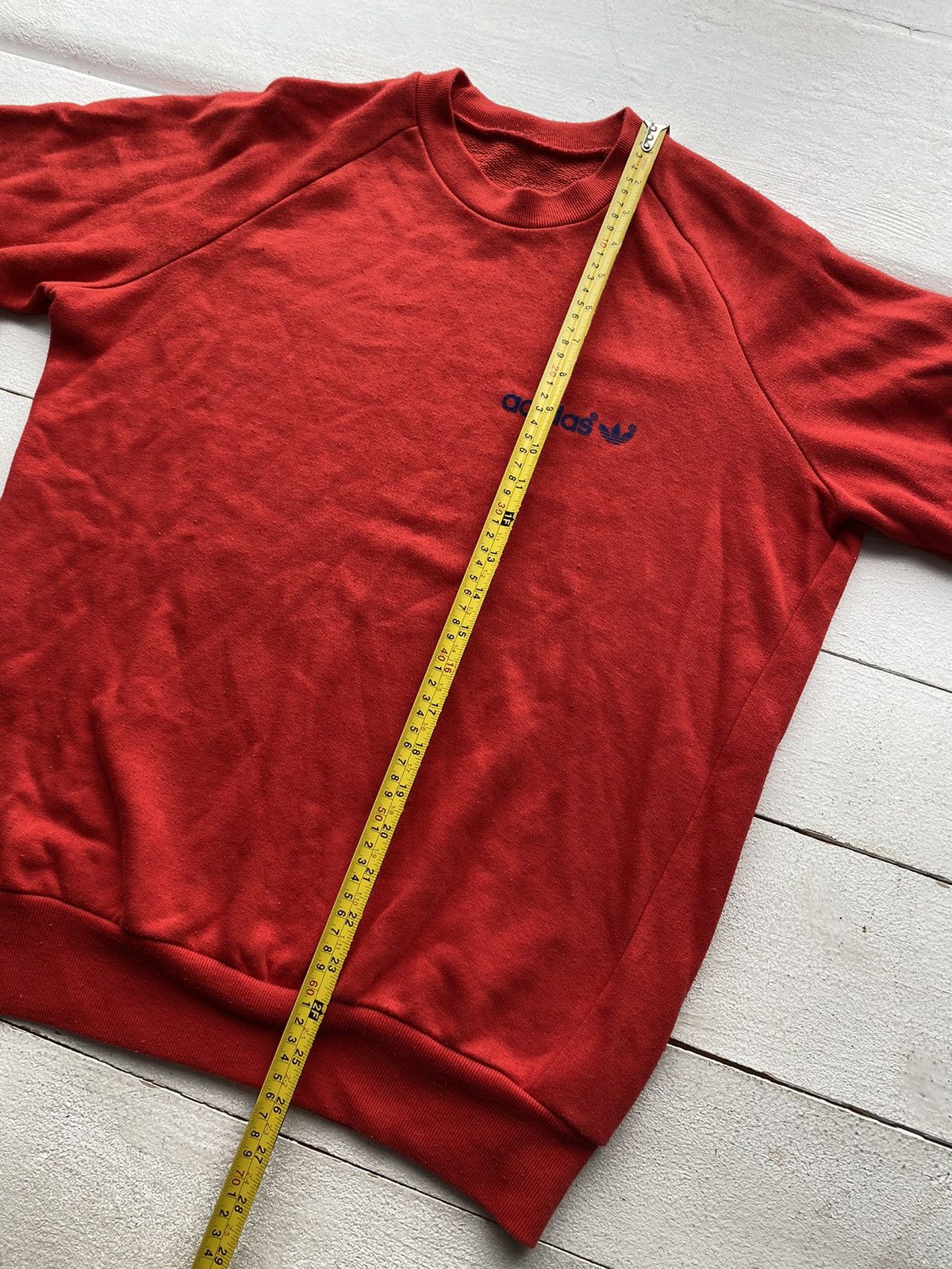 Adidas × Vintage 80s Adidas Red Mens Sweatshirt W Germany rare Size US M / EU 48-50 / 2 - 4 Thumbnail