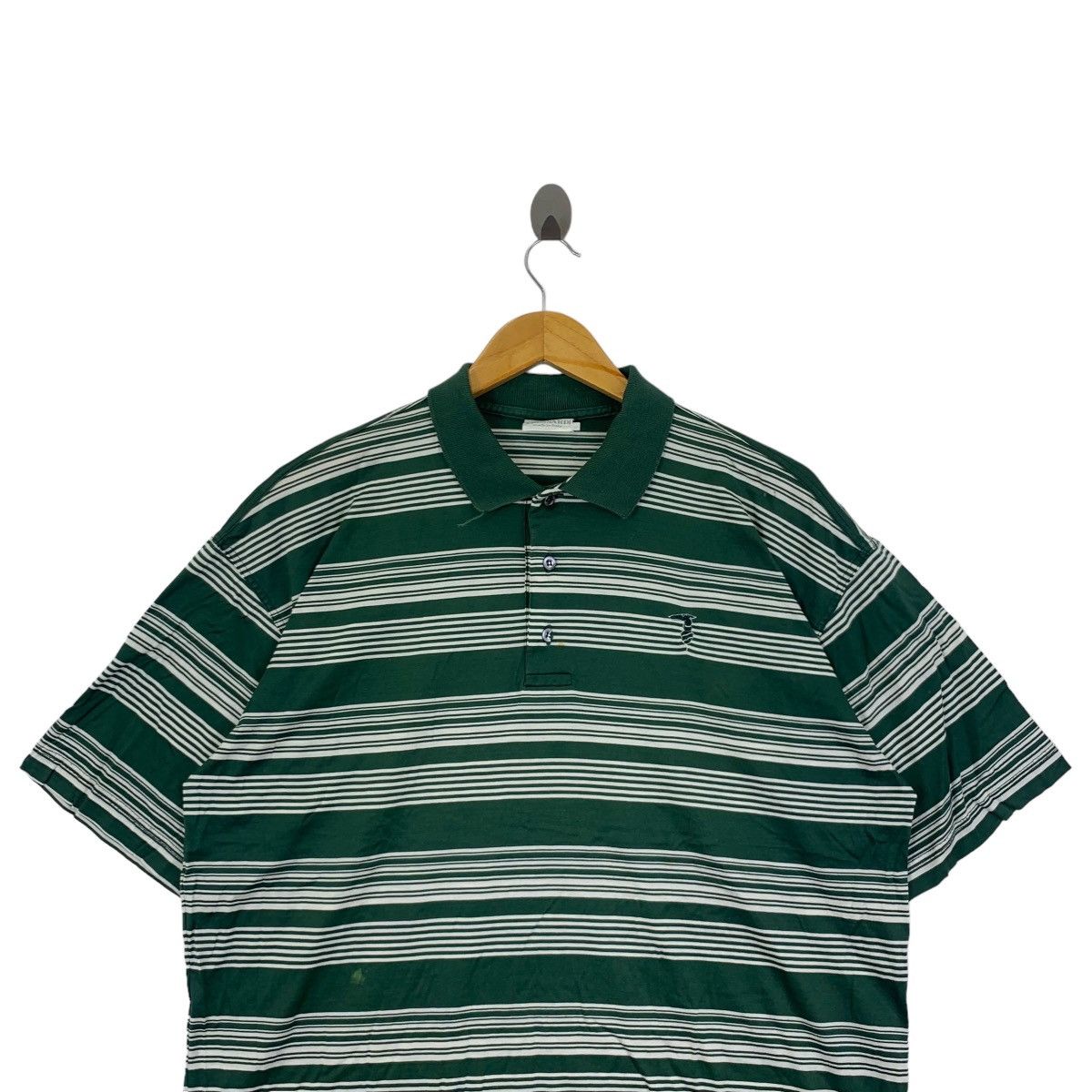 Trussardi Vintage 90’ TRUSSARDI Made In Italy Striped Polo Size US XL / EU 56 / 4 - 2 Thumbnail
