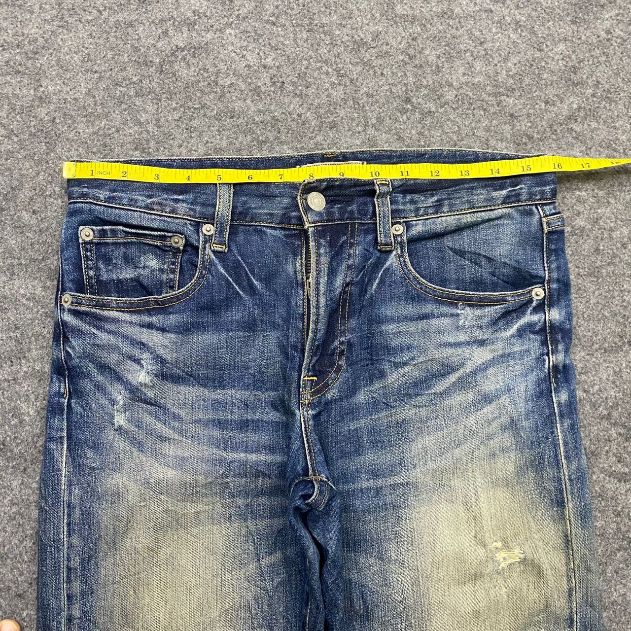 Uniqlo 💥Best Offer💥Vintage Uniqlo Jeans Distressed Denim Size US 32 / EU 48 - 4 Thumbnail