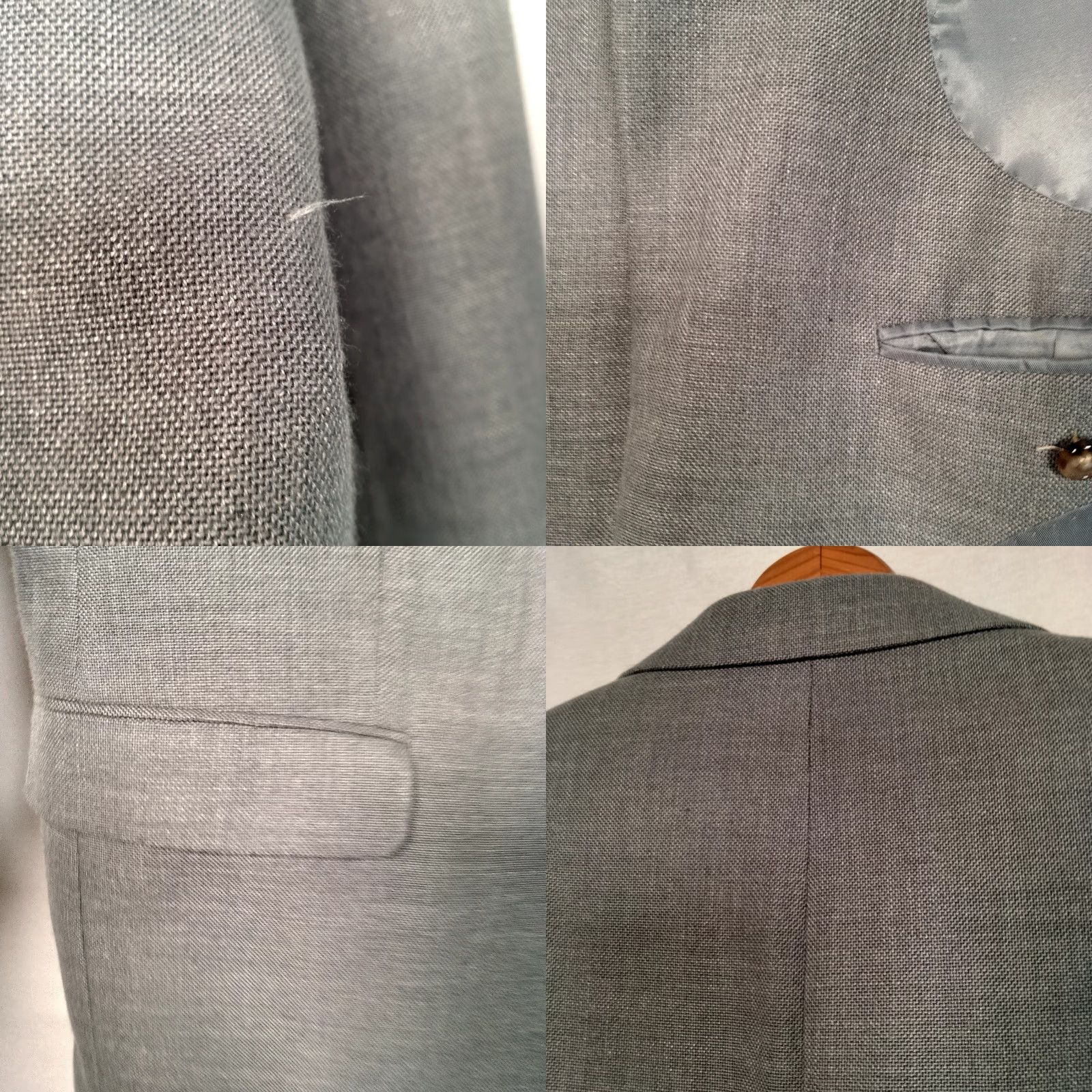 Ralph Lauren Lauren Ralph Lauren Blazer Men 42 R Gray Woven Poly Rayon Linen Blend Blazer/Coat/Office Wear/Professional Size 42R - 9 Thumbnail
