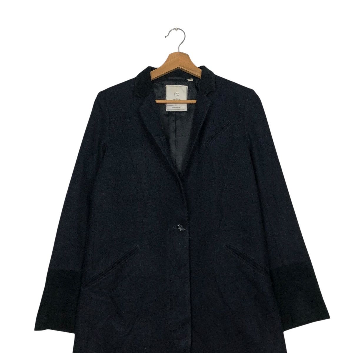 Undercover 🔥RICH BLACK LONG JACKET UNIQLO X UNDERCOVER DOUBLE BREAST Size US M / EU 48-50 / 2 - 6 Thumbnail