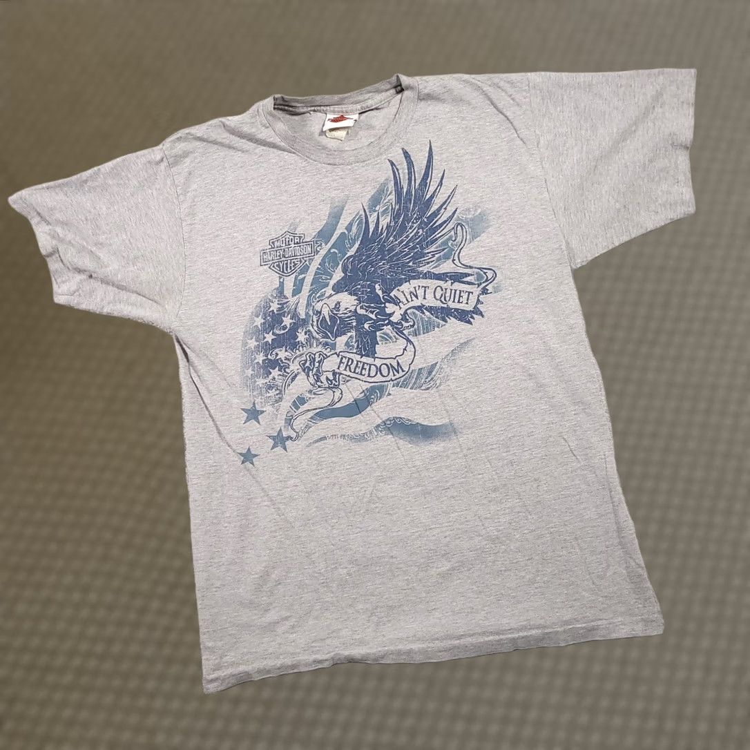 Harley Davidson Harley-Davidson Shirt Mens Large Red Gray Short Sleeve Motorcycle Freedom Eagle Size US L / EU 52-54 / 3 - 1 Thumbnail