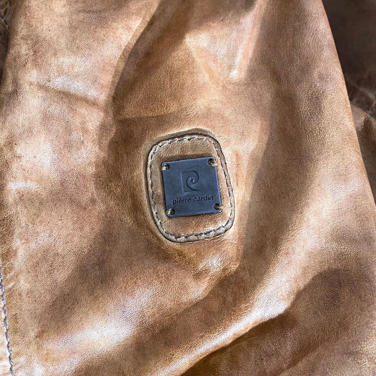 Pierre Cardin Blouson En Cuir Marron Patiné Vintage Pierre Cardin Size US M / EU 48-50 / 2 - 6 Thumbnail