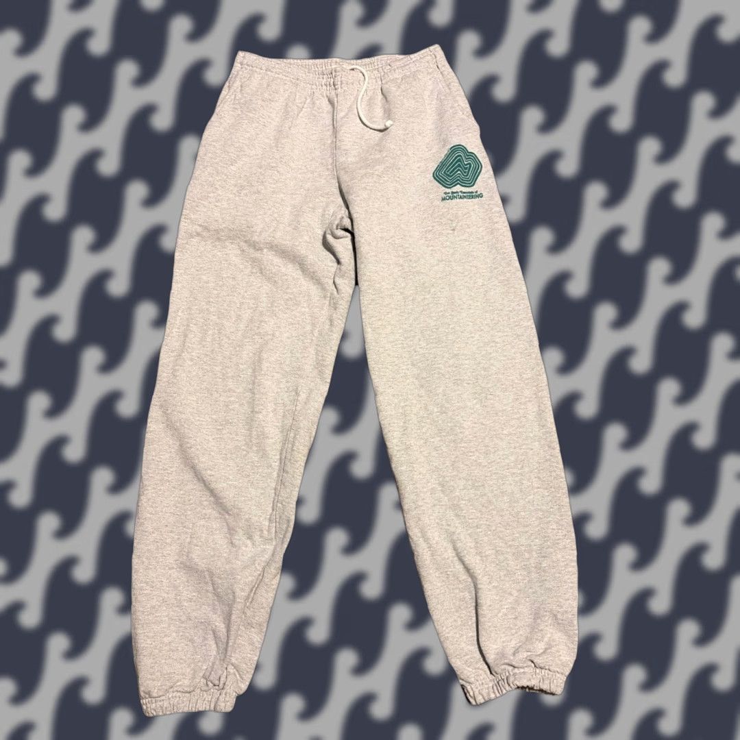 Nice As Heck Grey Jogger Sweatpants Men M Regular Fit Sweatpants Casual Athleisure Pockets Elastic Waist Cotton Fleece 30 in Inseam