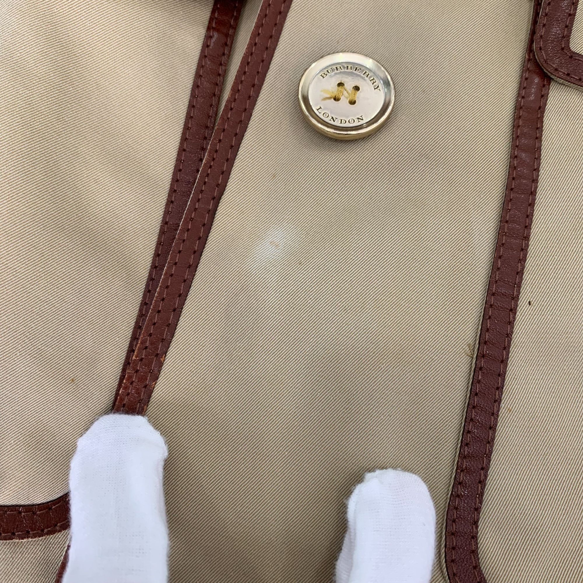Burberry Burberry London Beige & Brown Multi-Pocket Trench Coat Size Size S / US 4 / IT 40 - 14 Thumbnail