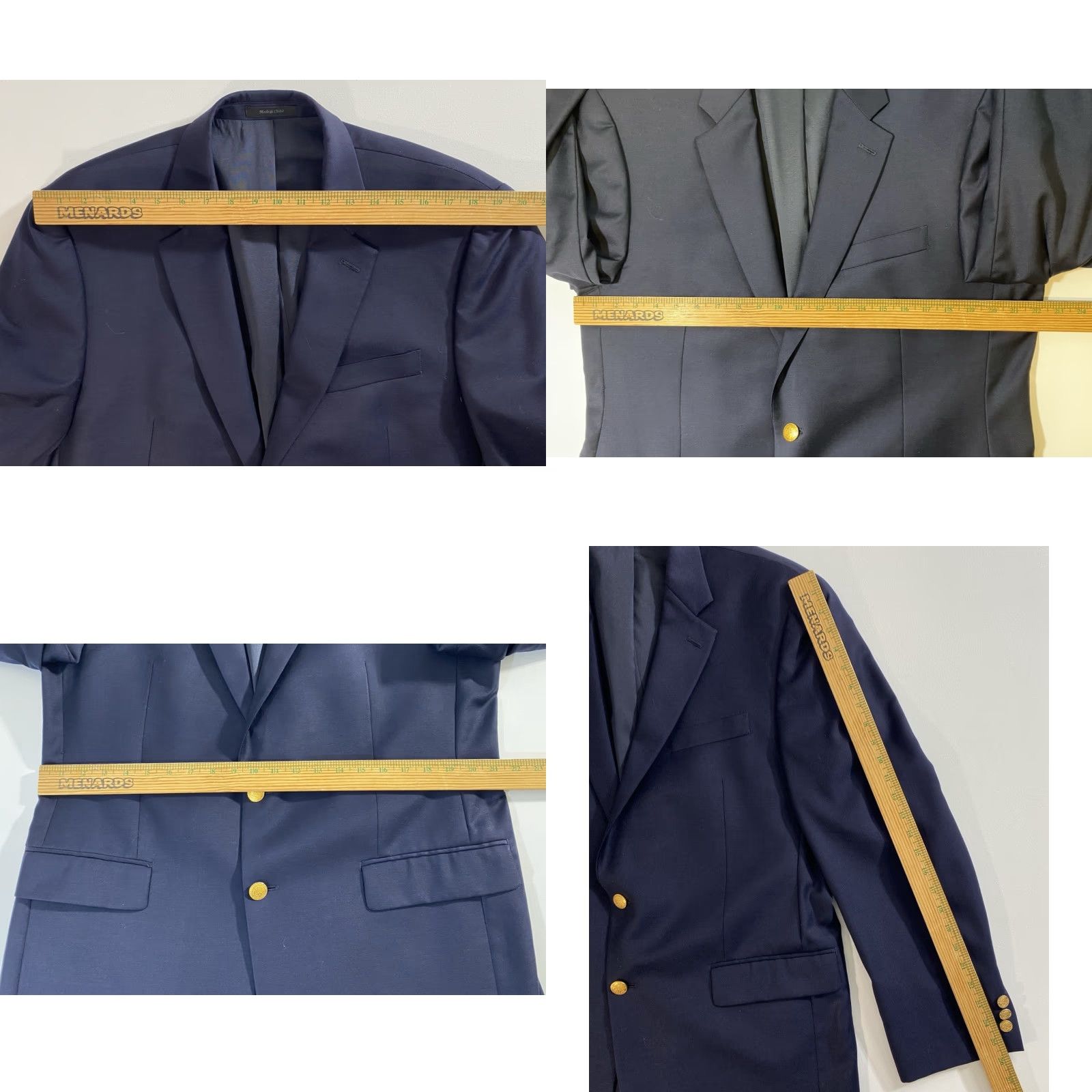 Ralph Lauren Lauren Ralph Lauren Men’s Wool Blazer Navy Sz 42 L - 2-Button, Single-Breasted, Vintage/Pre-owned Regular Fit, 100% Wool, Classic, Classic Navy, Mens Size 42R - 9 Thumbnail