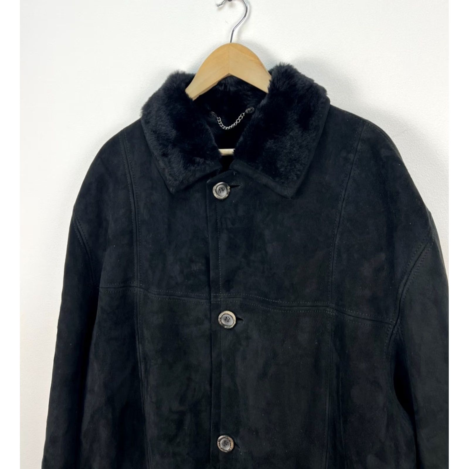 Gallotti Gallotti Shearling Best of the Best Jacket Mens Wool Lamb Skin Black Sz 56 Vintage Size US XL / EU 56 / 4 - 6 Thumbnail