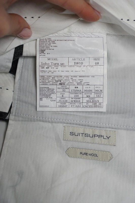 Suitsupply Men Suitsupply Brescia Soho Turn Up Trousers Grey UK/US38 Size 38R - 5 Thumbnail