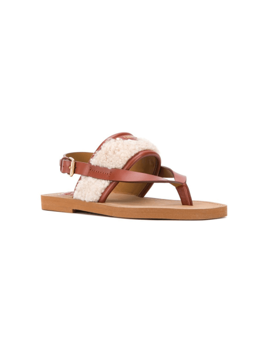Chloe o1loc1c1024 Woody Sandals in Mild Beige Size US 7 / IT 37 - 2 Thumbnail