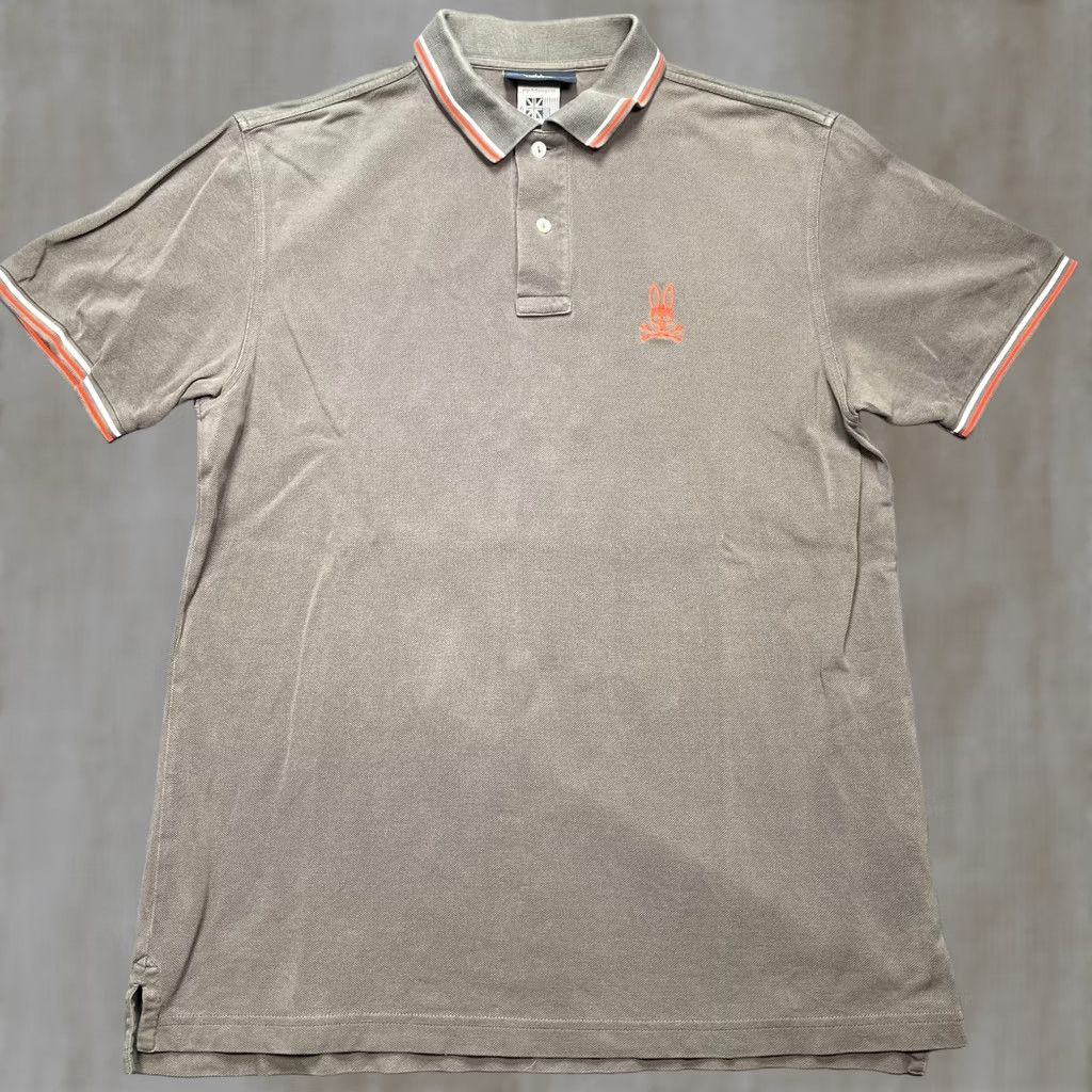 Psycho Bunny Psycho Bunny Polo Shirt Mens 2XL Gray Pima Cotton Embroidered Skull Logo Short Sleeve Polo Shirt Size US XXL / EU 58 / 5 - 1 Thumbnail