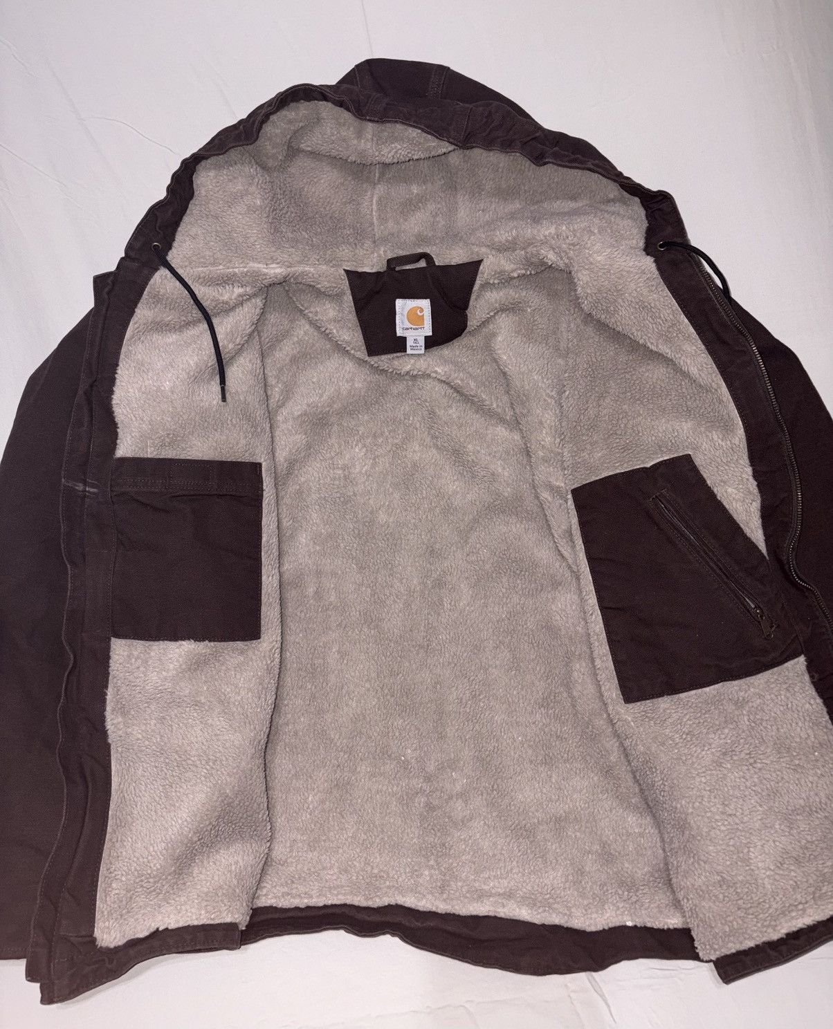Carhartt Carhartt Brown Hooded Work Jacket Size US XL / EU 56 / 4 - 2 Thumbnail