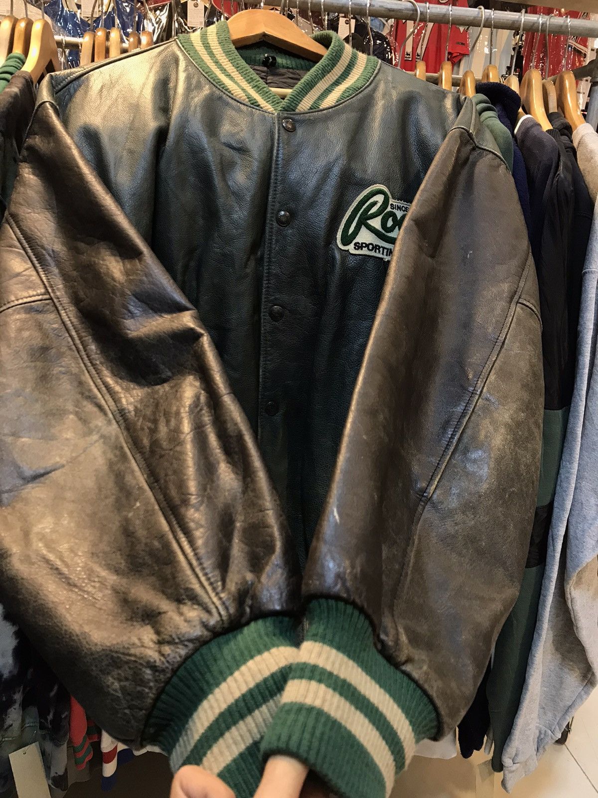Ford × Vintage Vintage Ford Racing Leather Bomber Jacket Size US XL / EU 56 / 4 - 3 Thumbnail