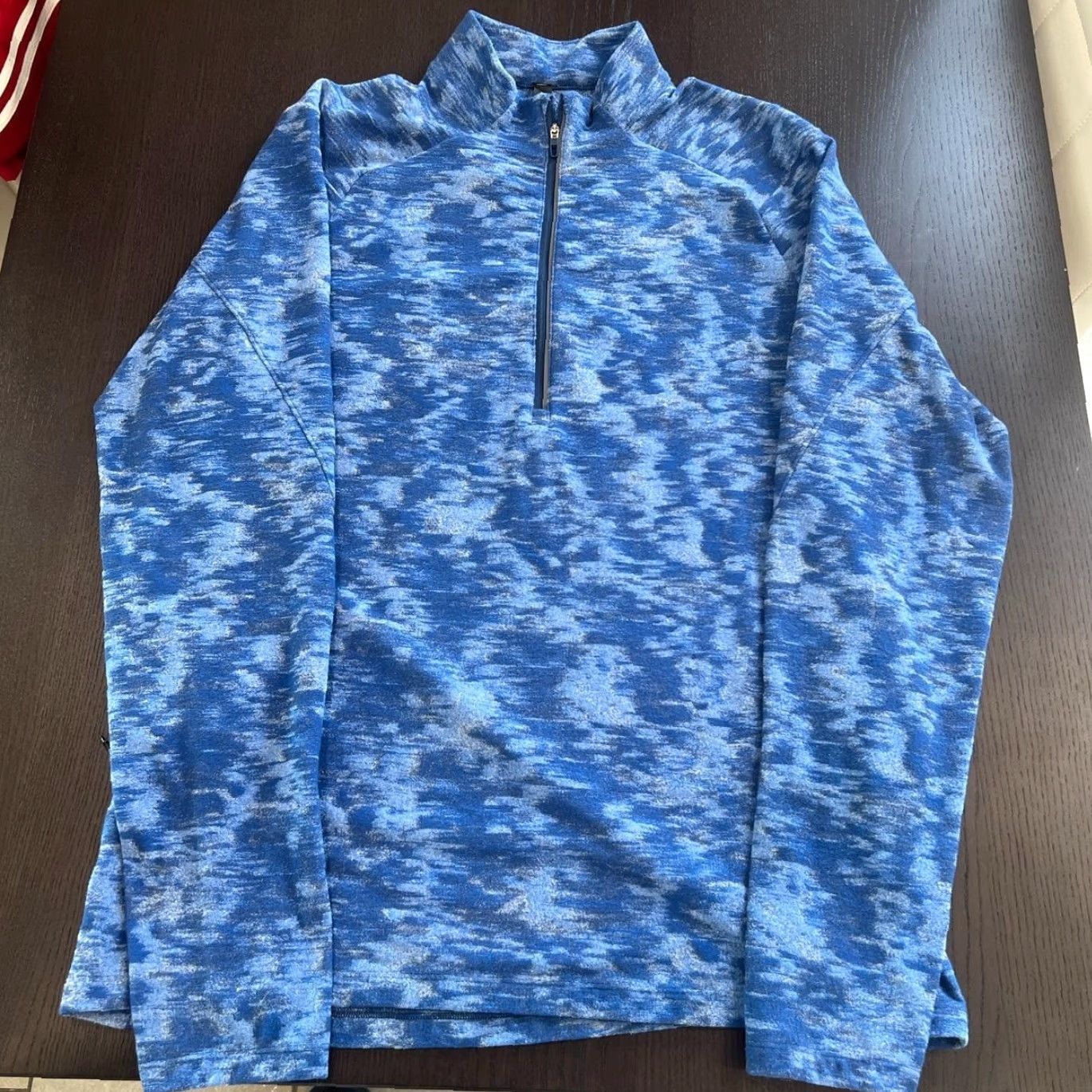 Lululemon Lululemon Surge Warm Half Zip Pullover Blue Camo Rulu Running Gym Mens XL Size US XL / EU 56 / 4 - 6 Thumbnail