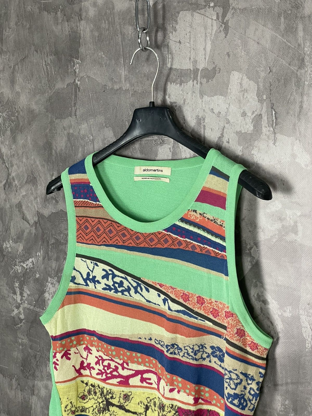 Vintage Y2K Multicolour Knit Australian Style Rare Tank Top Size XL / US 12-14 / IT 48-50 - 7 Thumbnail