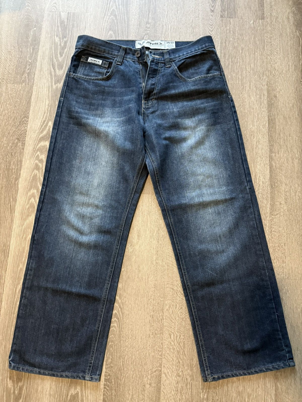Avirex Avirex Jeans Y2K Vintage Embroidered Cross Baggy Size 34/32 Size US 34 / EU 50 - 2 Thumbnail