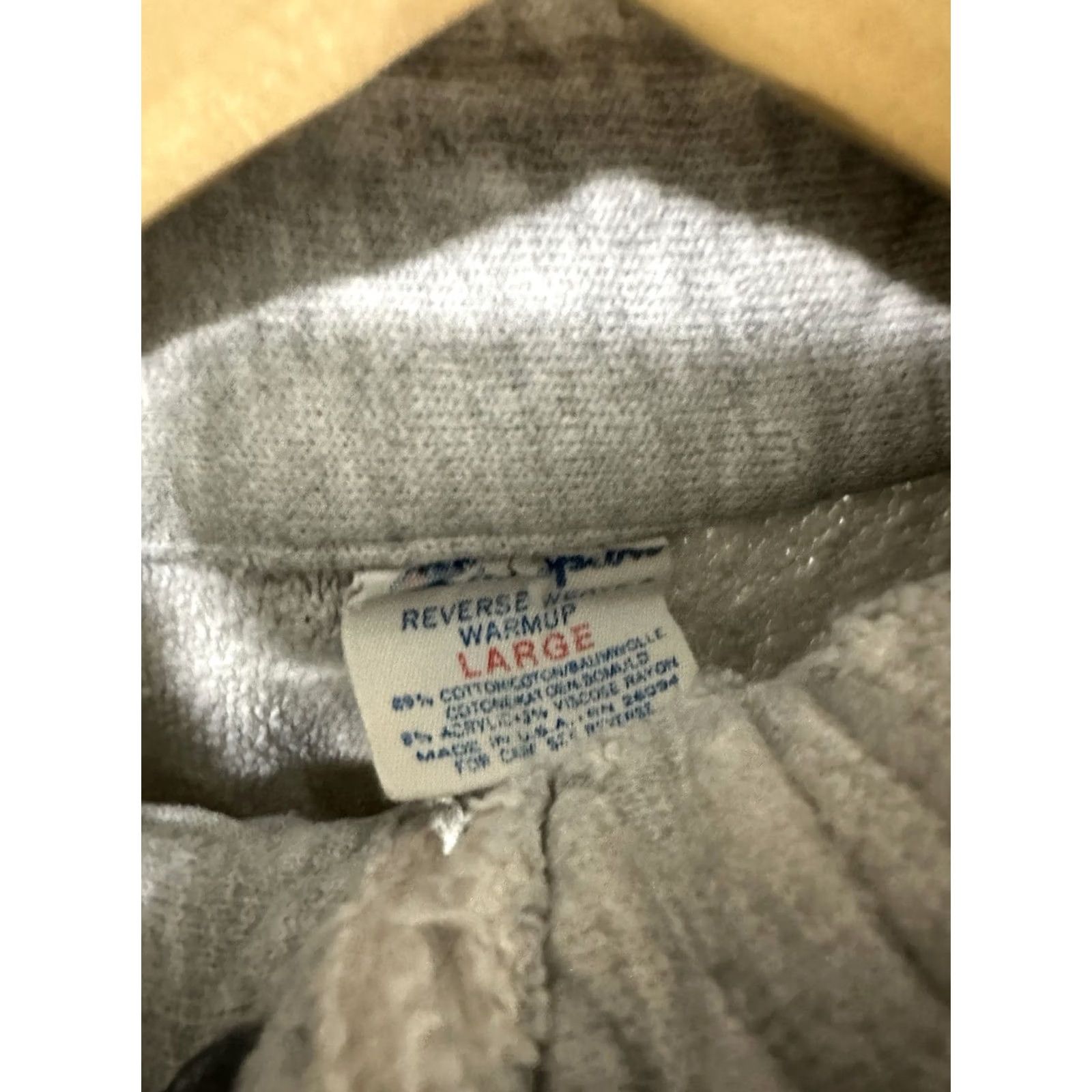 Champion VTG UCLA Thrashed Worn Champion Reverse Weave Chin Strap Sweatshirt Size L Gray Mens Size US L / EU 52-54 / 3 - 3 Thumbnail