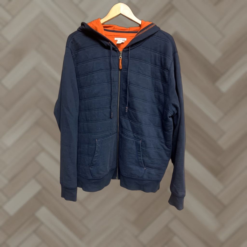 Carbon2Cobalt VINTAGE Carbon 2 Cobalt Mens Blue Full Zip Hooded Sweater XL Size Size US XL / EU 56 / 4 - 1 Thumbnail