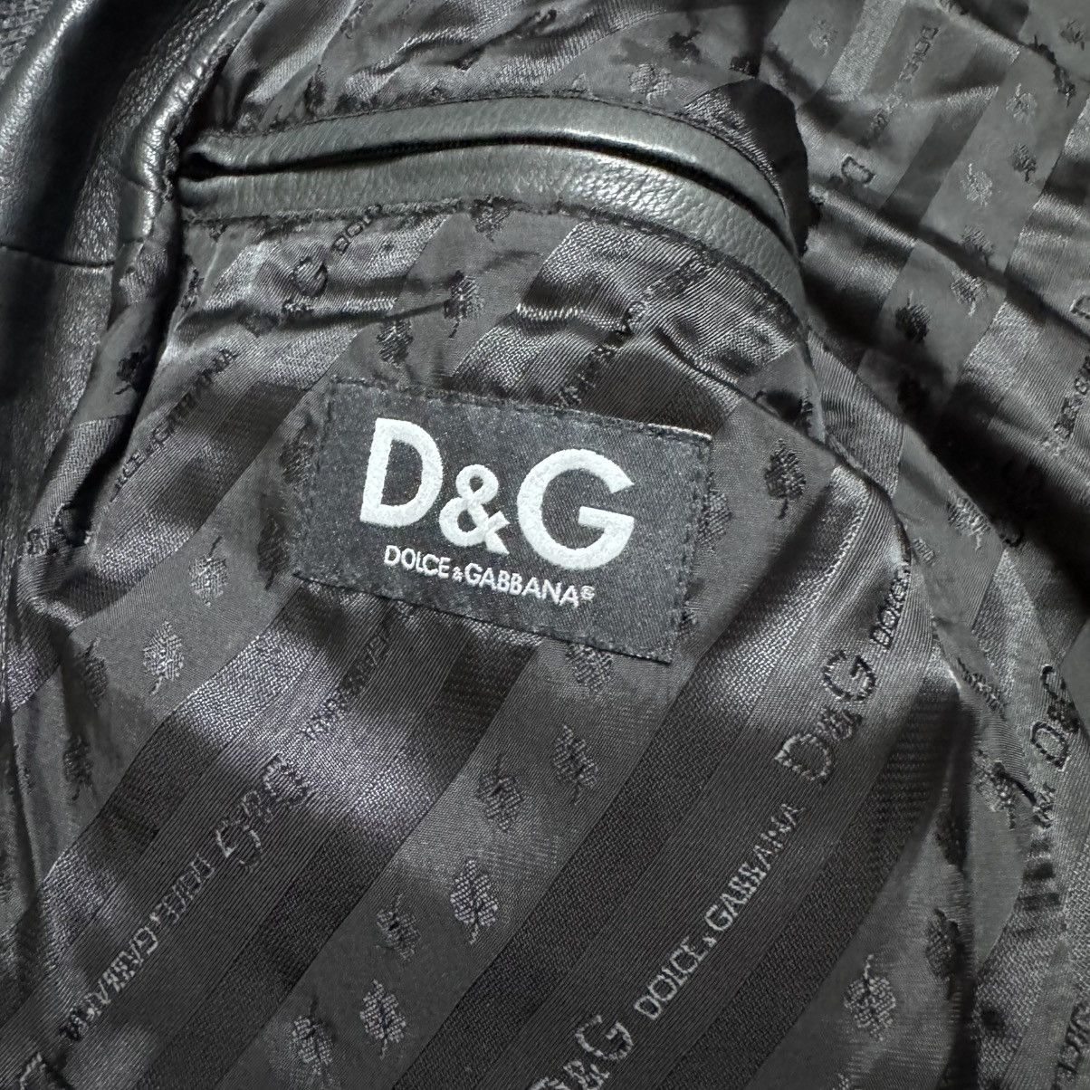 Dolce & Gabbana Dolce & Gabbana Leather Jacket Hybrid Patina Size US M / EU 48-50 / 2 - 20 Thumbnail