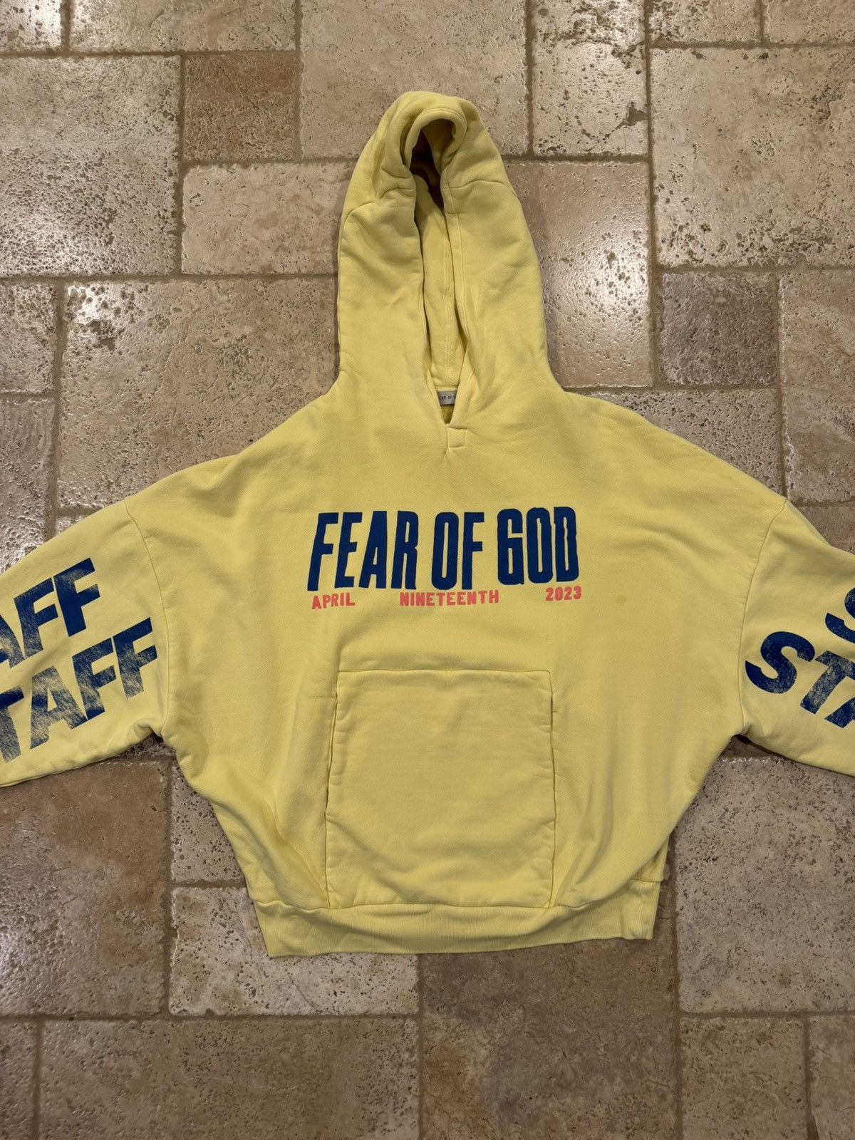 Fear of God × RRR-123 Fear of God x RRR-123 STAFF Hollywood Bowl Yellow Hoodie Size US S / EU 44-46 / 1 - 7 Thumbnail