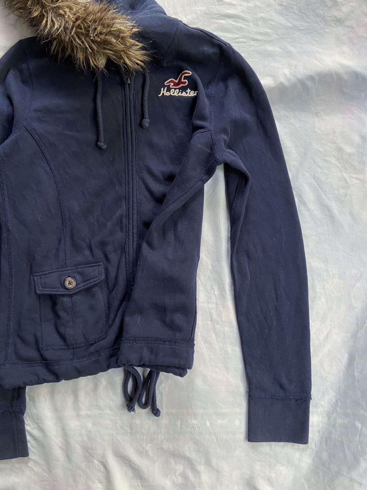 Japanese Brand HOLLISTER FAUX FUR ZIP HOODIE Size US S / EU 44-46 / 1 - 2 Thumbnail