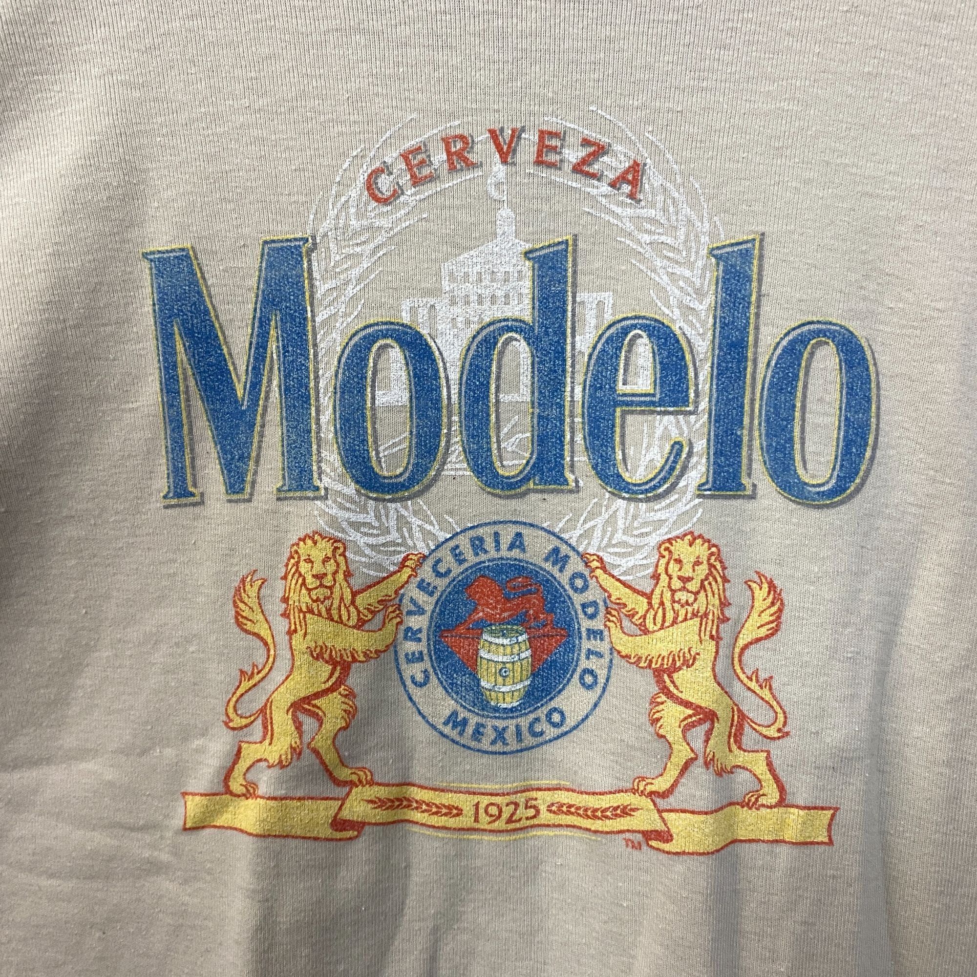 Other Modelo Cerveza Vintage Style Beige Crop Top XL Size XL / US 12-14 / IT 48-50 - 2 Thumbnail
