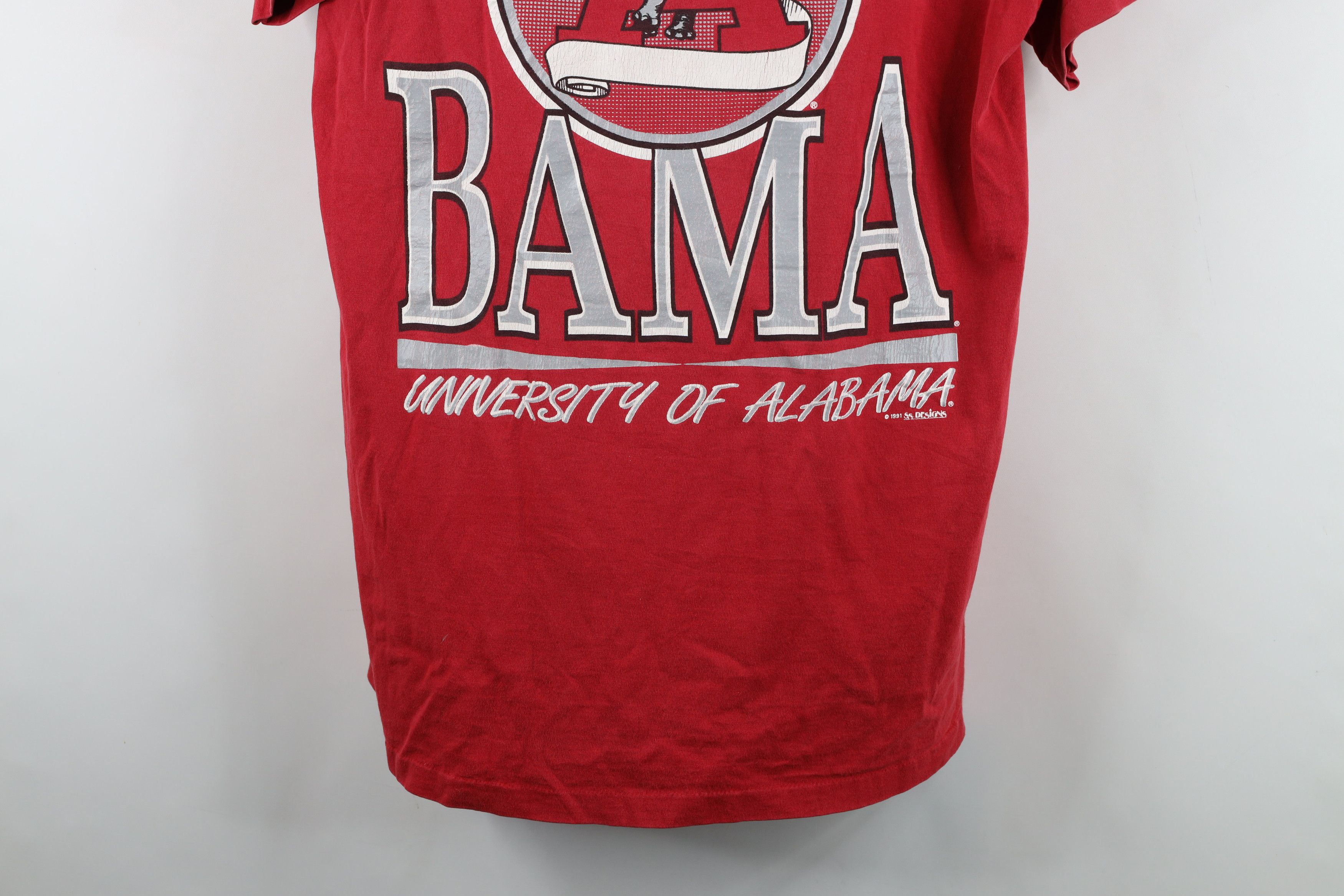 Vintage Vintage 90s University of Alabama T-Shirt Red Cotton USA Size US XL / EU 56 / 4 - 3 Thumbnail