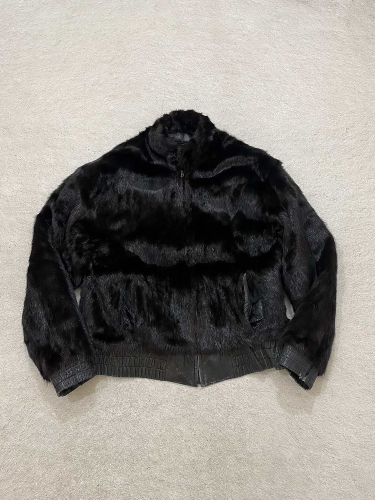 14th Addiction 2000s Black Leather Jacket Fur Vkei If6was9 LGB Heavy Winter Size US L / EU 52-54 / 3 - 8 Thumbnail
