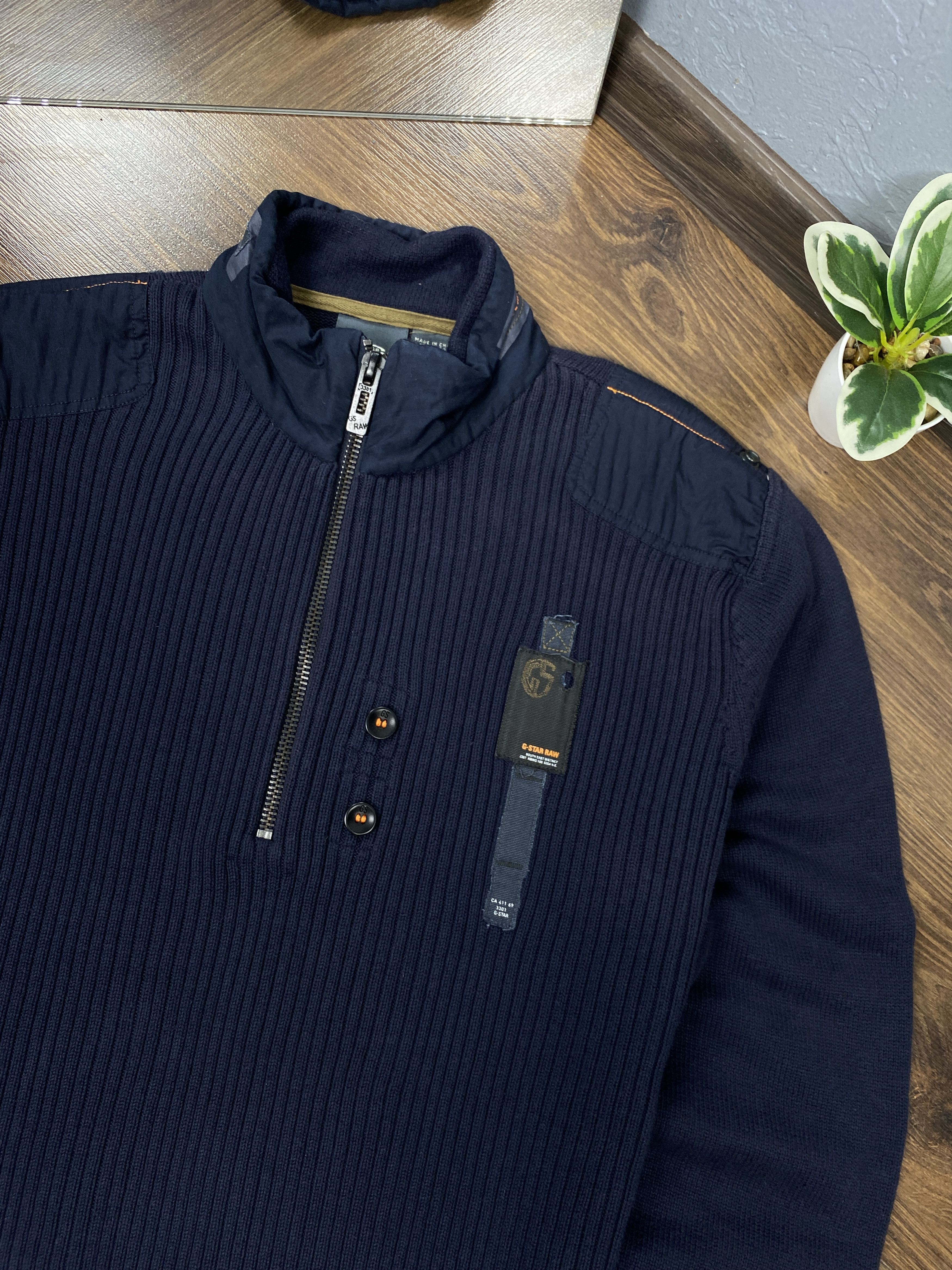 G-Star G Star Raw vintage quarter 1\4 zip sweater y2k diesel style Size US XL / EU 56 / 4 - 2 Thumbnail