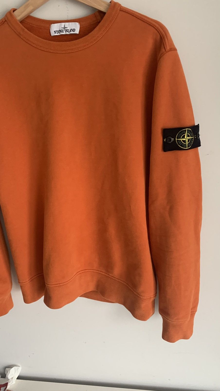 Stone Island Stone Island Orange Crewneck Sweatshirt Size M Size US M / EU 48-50 / 2 - 2 Thumbnail